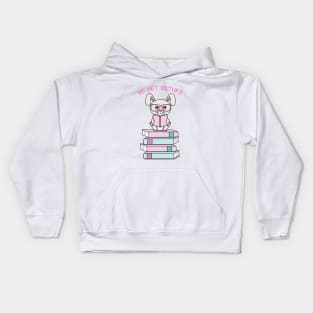 Do not disturb, cute rabbit reading Kids Hoodie